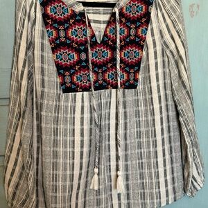 Savanna‎ Jane Multicolor Embroidered Blouse